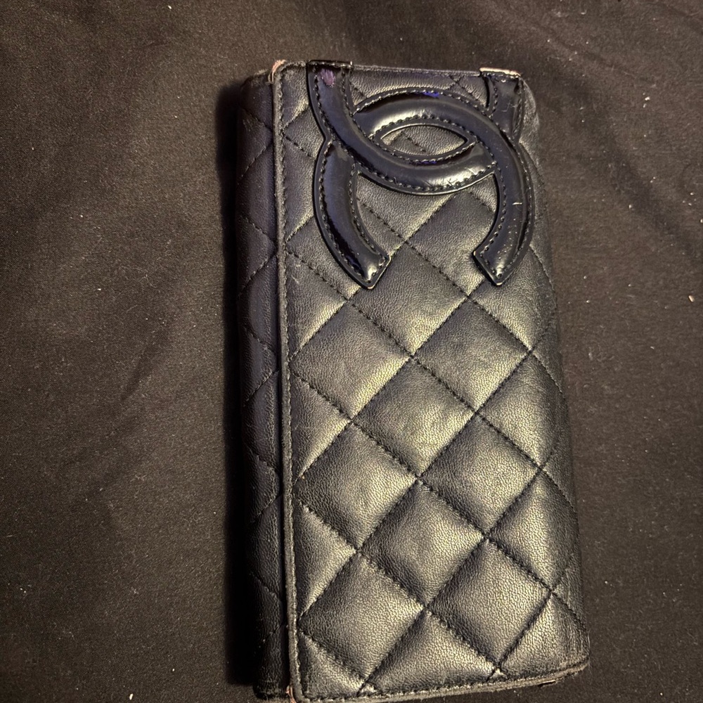 CHANEL Black Quilted Wallet